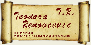 Teodora Renovčević vizit kartica